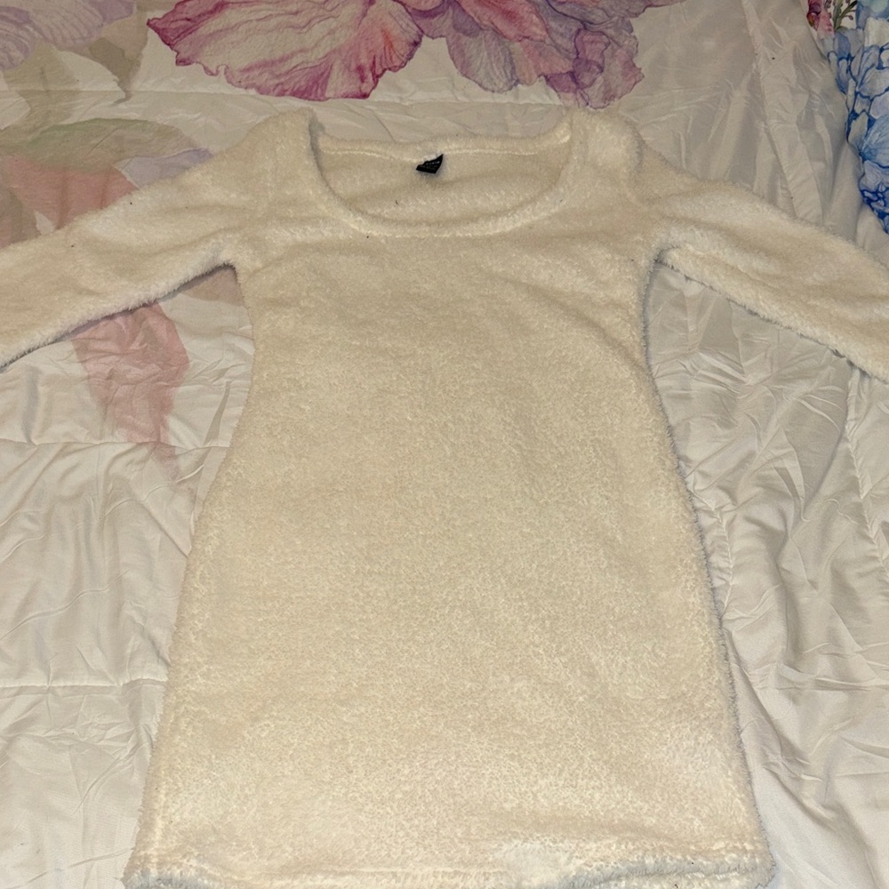 SHEIN White Long Sleeve Dress